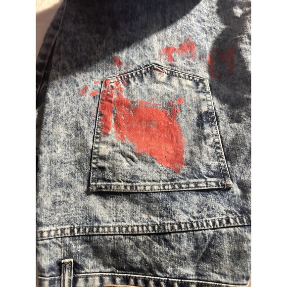 Red Paint Splatter Evolution In Design Size 46 Distressed‎ - Picture 3 of 8
